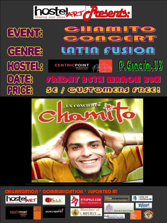Chamito Concert in Centric Hostel - Barcelona