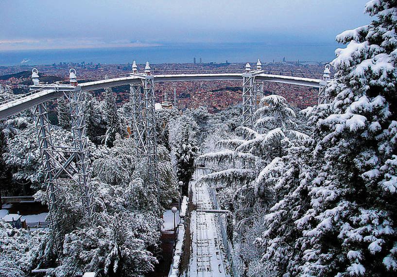 Snow in Barcelona Snow in Barcelona